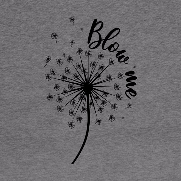 Blow Me Dandelion Flower Pattern Making A Wish by apesarreunited122